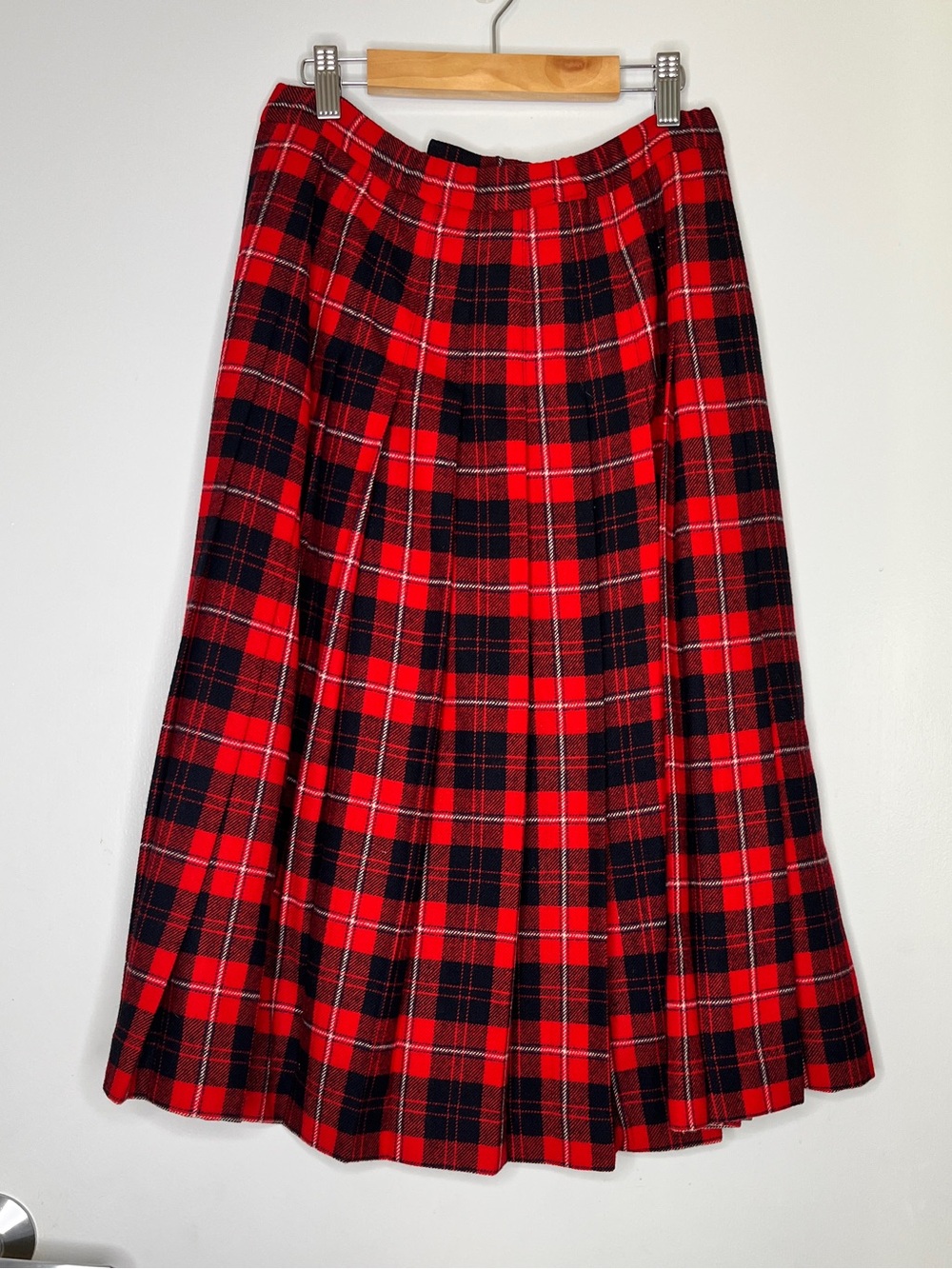 Vintage Pendleton Wool Plaid Skirt – Cunningham Tartan – Size 10